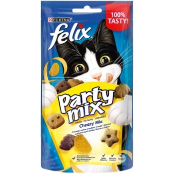 Лакомство для взрослых кошек Felix Party Mix Сырный Микс 60г - купить, цены на Auchan - фото 1