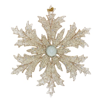 Mis Lt Snowflake with Pebble Christmas Decoration in Assortment - buy, prices for Ideal - photo 2