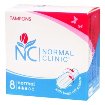 Normal Clinic Hygienic Tampons 3drops 8pcs - buy, prices for EKO Market - photo 1