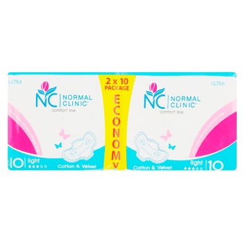 Прокладки гігієнічні Normal Clinic Ultra Cotton&Velvet 3краплі 20шт - купити, ціни на ЕКО Маркет - фото 1