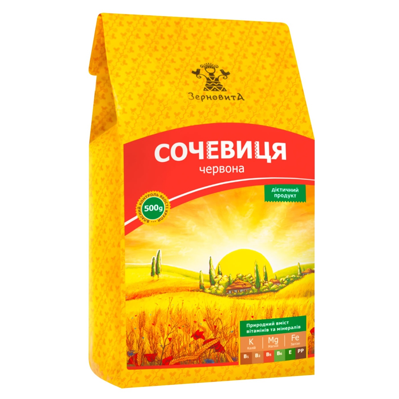 

Сочевиця Зерновита 500г червона
