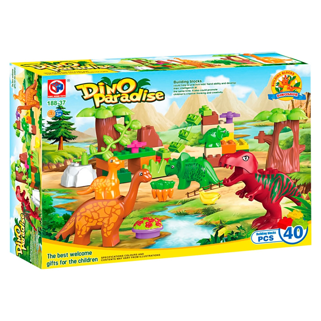 

Конструктор Kids Home Toys Динозавры 40 деталей