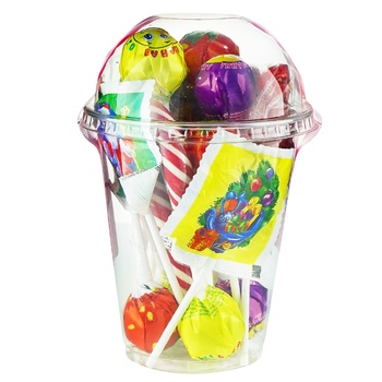 Assorted Christmas Lollipops in Glass 210g