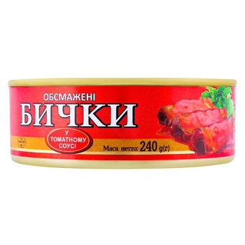 Бички Riga Gold в томатному соусі 240г - купити, ціни на ЕКО Маркет - фото 1