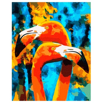 Ideyka Orange Flamingos Creativity Set 40x50cm - buy, prices for - photo 1