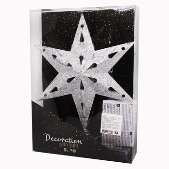 Koopman Star Christmas Tree Top 33cm Silver - buy, prices for COSMOS - photo 1