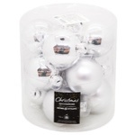 Набір куль скляних срібний колір 12шт 6см