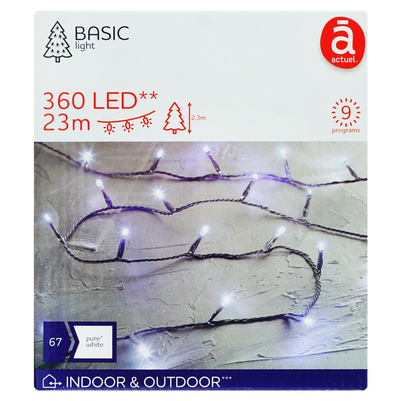 

Гирлянда Actuel 360 LED белая 9 программ 28м