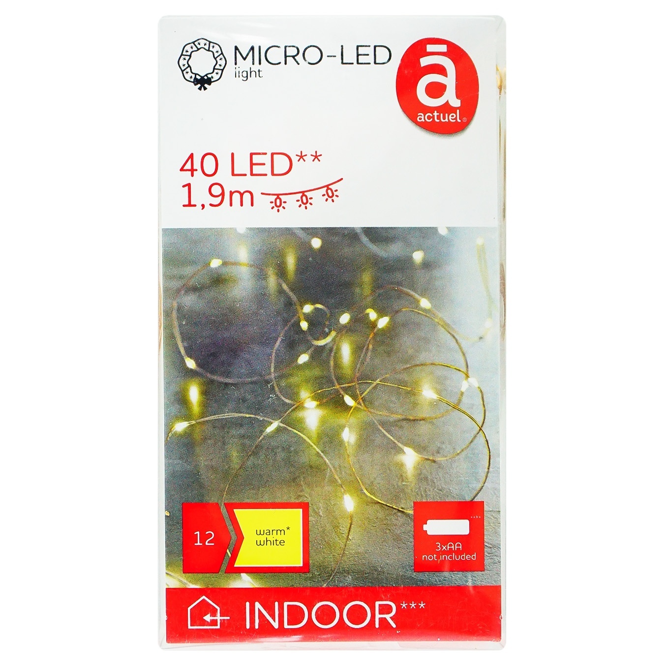 

Гирлянда Actuel 40 LED белая 2,05м