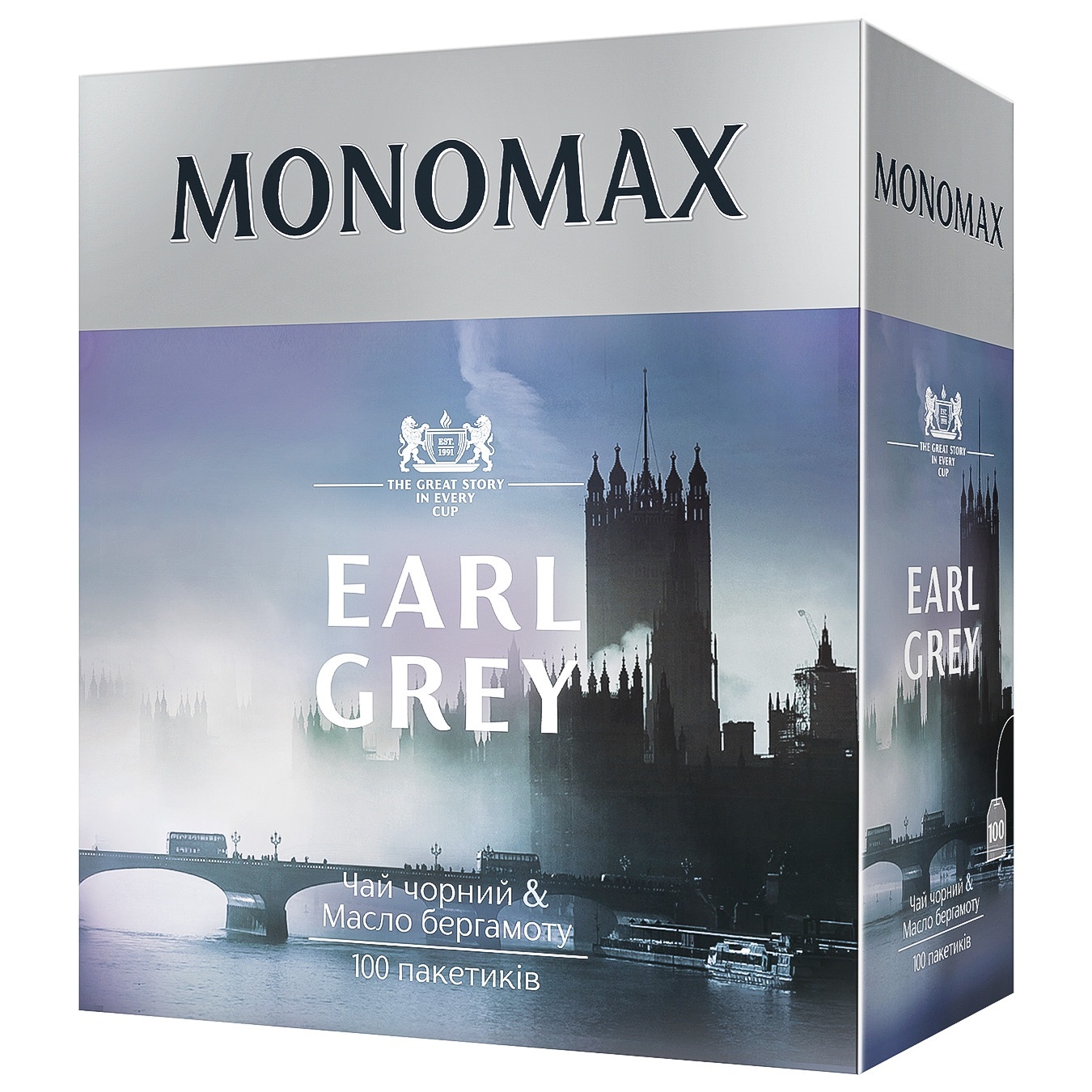

Чай черный Monomax Earl Grey с бергамотом 100шт*2г