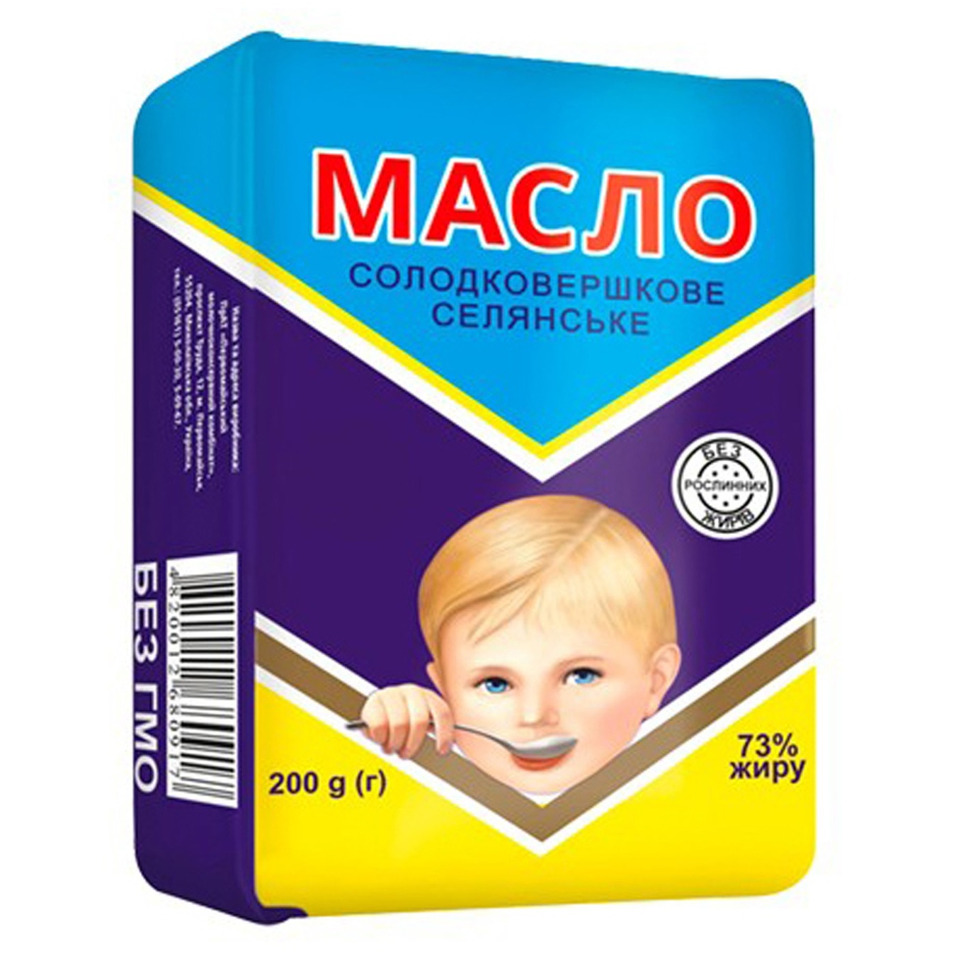 

Масло ПМКК Селянське сладкосливочное 73% 200г