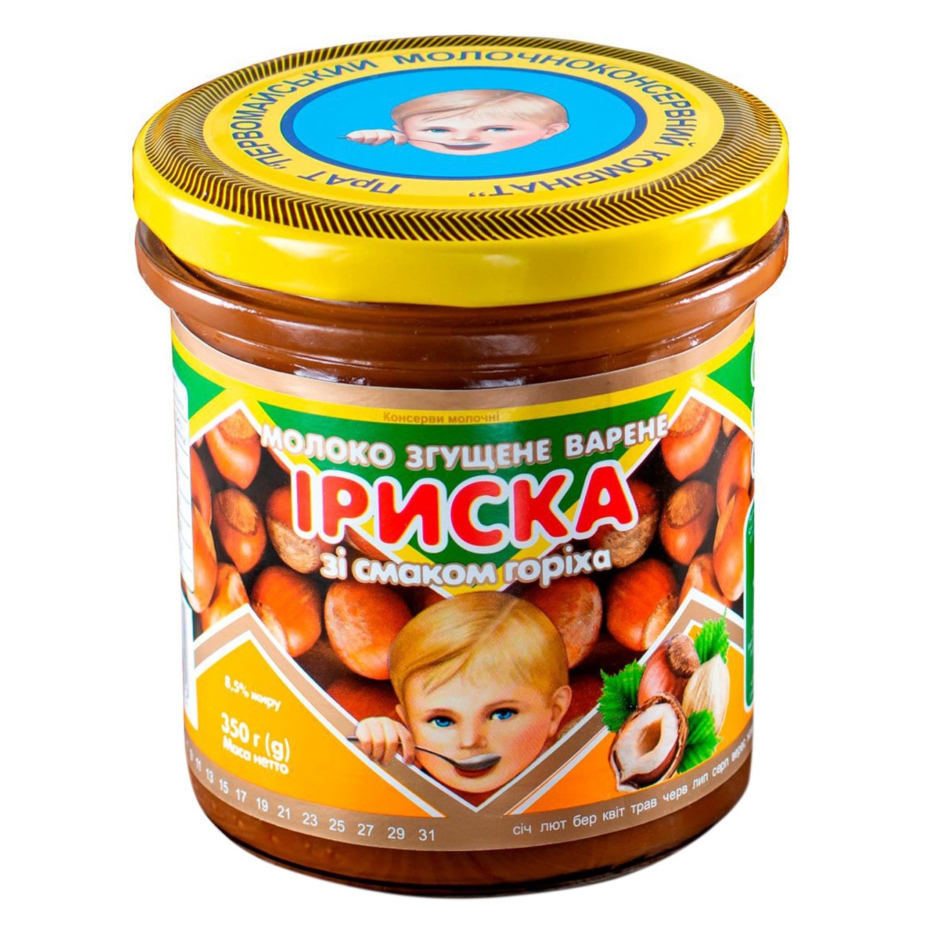 

Молоко сгущенное Первомайский МК Ириска вареное со вкусом ореха 8,5% 350г