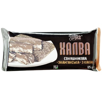 Dobrym Lyudyam Znamyanskaya Sunflower Halva with Cocoa 125g - buy, prices for Auchan - photo 1