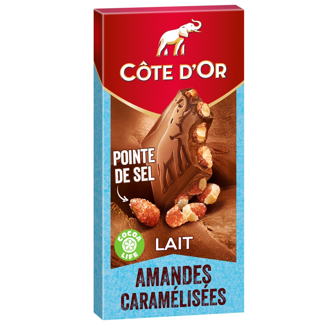 

Шоколад Cote D'Or молочный с карамелью и миндалем 180г