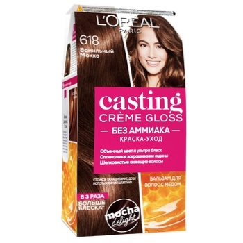 L'Oreal Paris Casting Creme Gloss Hair Dye 618 Vanilla Mocha - buy, prices for NOVUS - photo 1