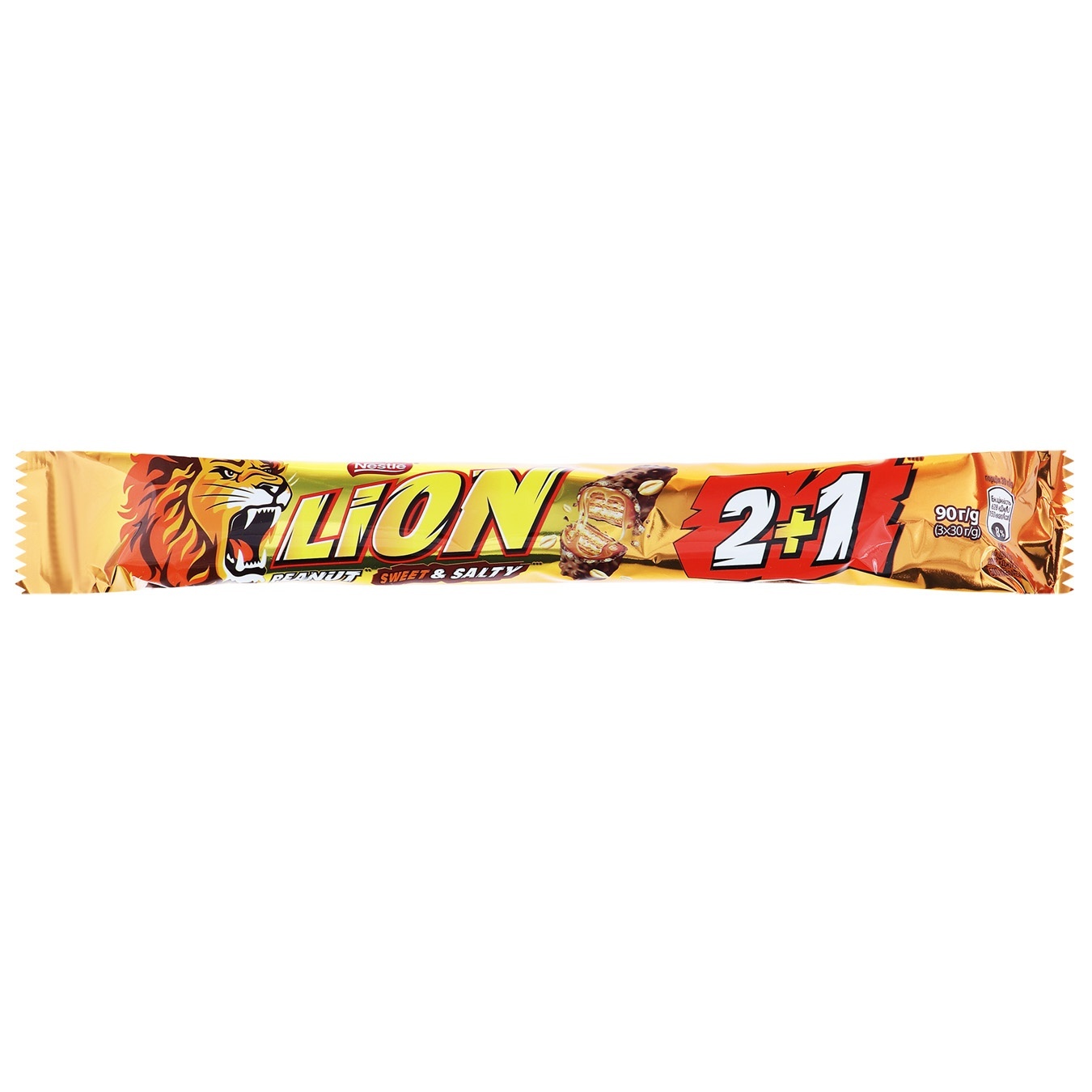 

Батончик NESTLÉ® LION® шоколадный с арахисом 2+1 90г