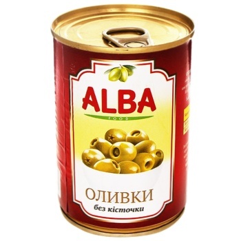 Оливки Alba Food без кісточки 300мл - купити, ціни на Auchan - фото 1