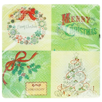 New Year's Napkins Two-layer 33*33cm 15pcs in assortment - buy, prices for Auchan - photo 7