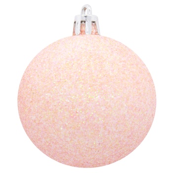 Glitter Light Pink Christmas Ball 6cm - buy, prices for COSMOS - photo 1