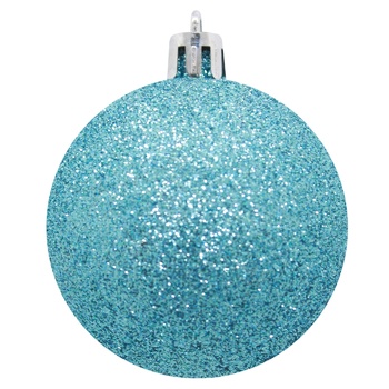 Glitter Blue Christmas Ball 6cm