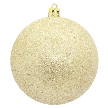 Glitter Christmas Ball Champagne 8cm