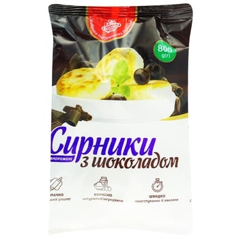 Сирники Фабрика натуральних продуктів з шоколадом 800г - купити, ціни на Auchan - фото 1