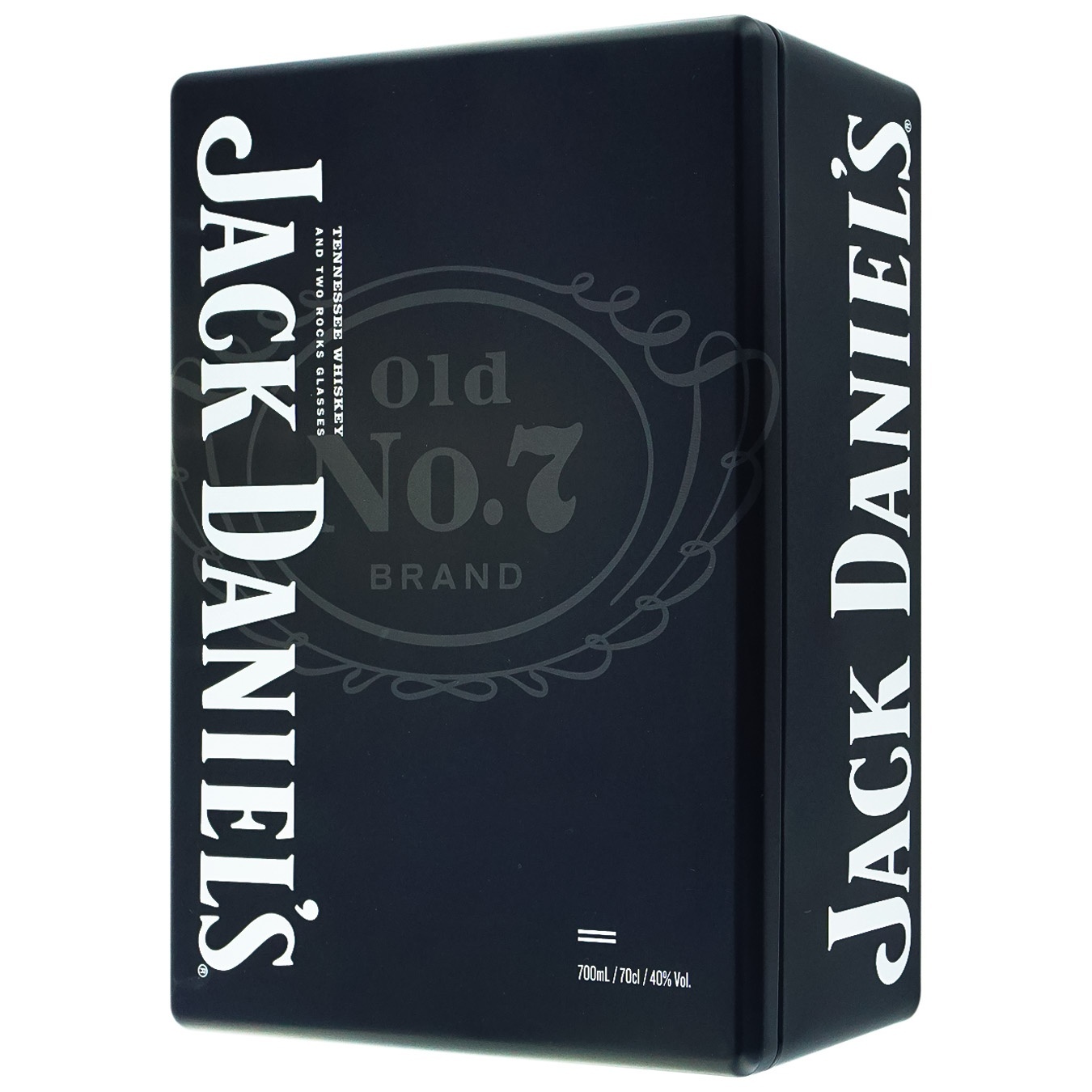 

Виски Jack Daniel`s Old No.7 40% 0,7л + 2 стакана подарочный набор