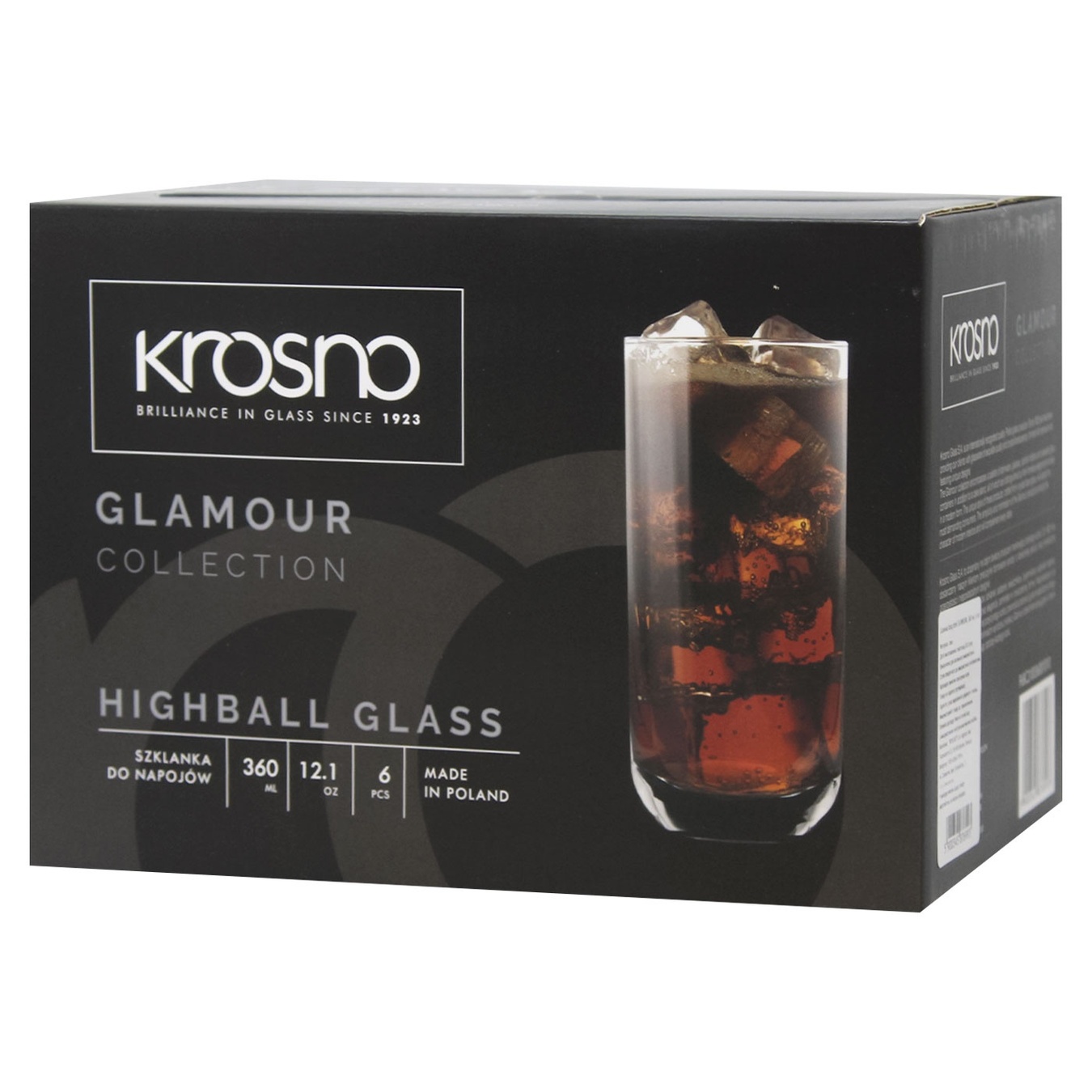 

Стакан Krosno Long Drink Glamour 360мл 6шт