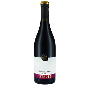 Вино Extroso Terre Siciliane Rosso красное сухое 14% 0,75л - купить, цены на - фото 1