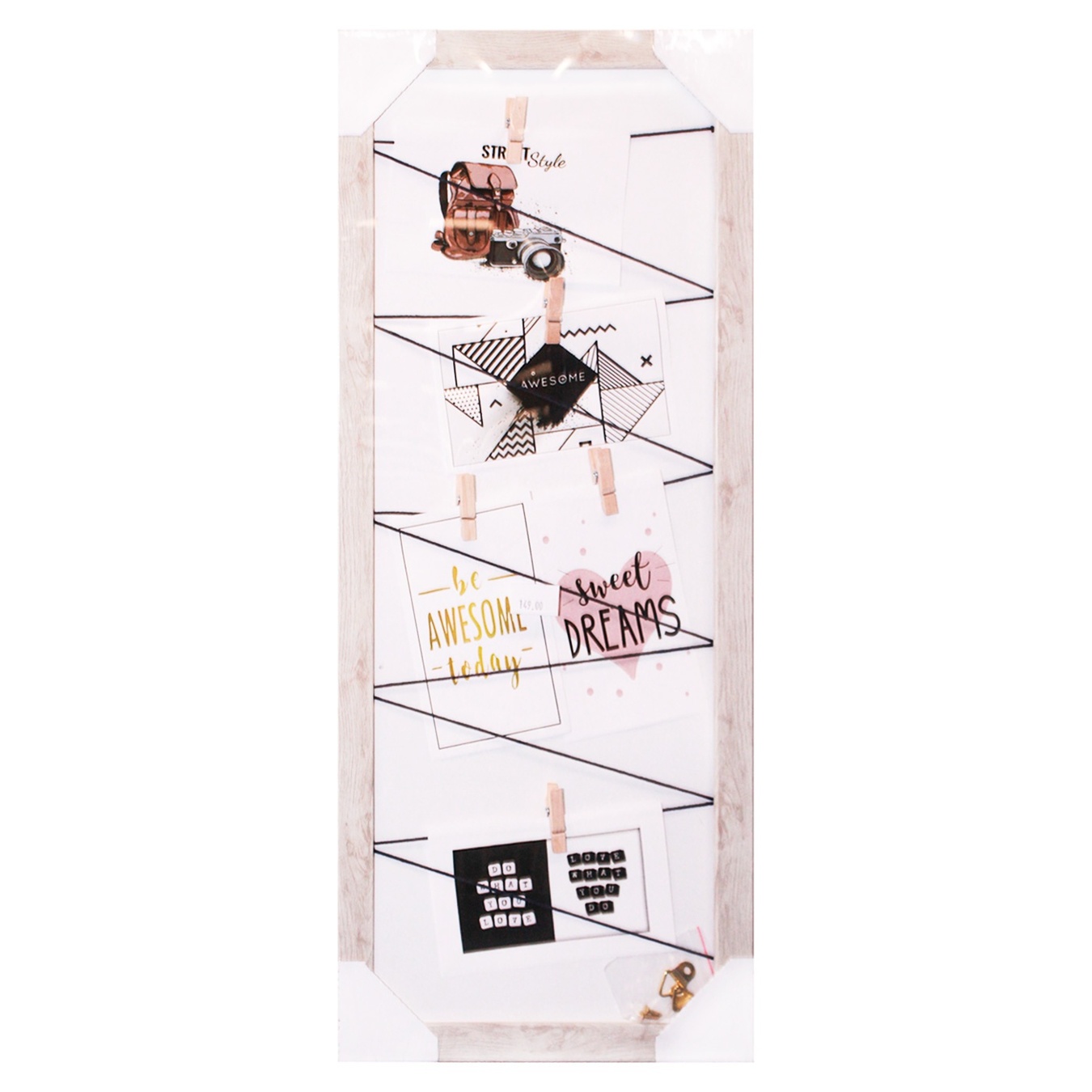 

Рамка для фото з прищіпками 23х54 см 1911-4 И369369