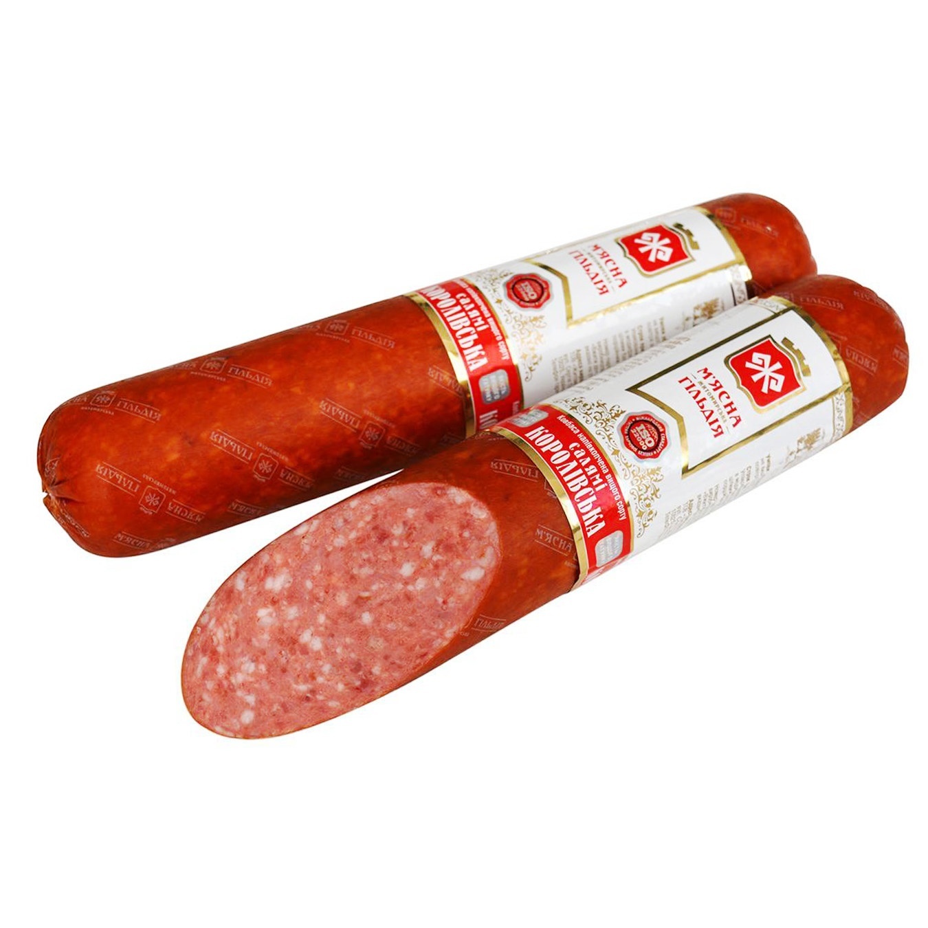

Колбаса Мясная гильдия Салями Королевская полукопченая в/с 450г