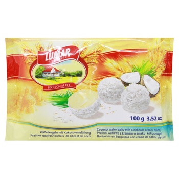 Lumar Waffle Candies with Cream and Coconut 100g - buy, prices for EKO Market - photo 1