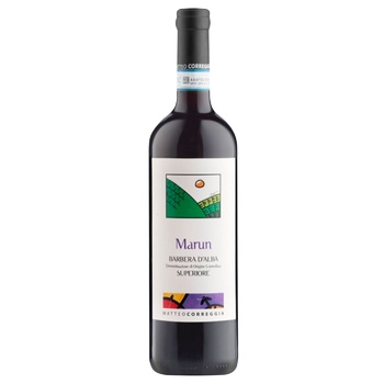 Вино Matteo Correggia Marun Barbera D'alba Superiore сухое красное 14% 0,75л - купить, цены на Cупермаркет "Харьков" - фото 1