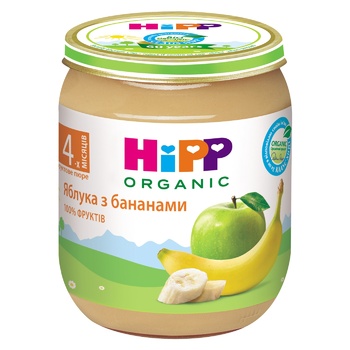 Пюре HiPP Яблука з бананами 125г - купити, ціни на Auchan - фото 2