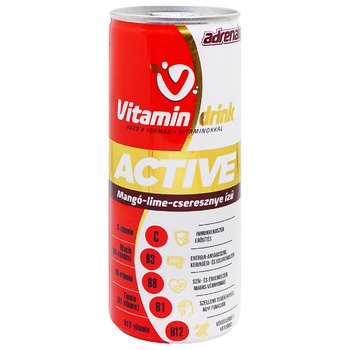 Напій Аdrenalin Vitamin Drink Active Манго-лайм-вишня 250мл - купити, ціни на Auchan - фото 1