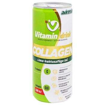 Напій Аdrenalin Vitamin Drink Collagen Лайм-кактус 250мл