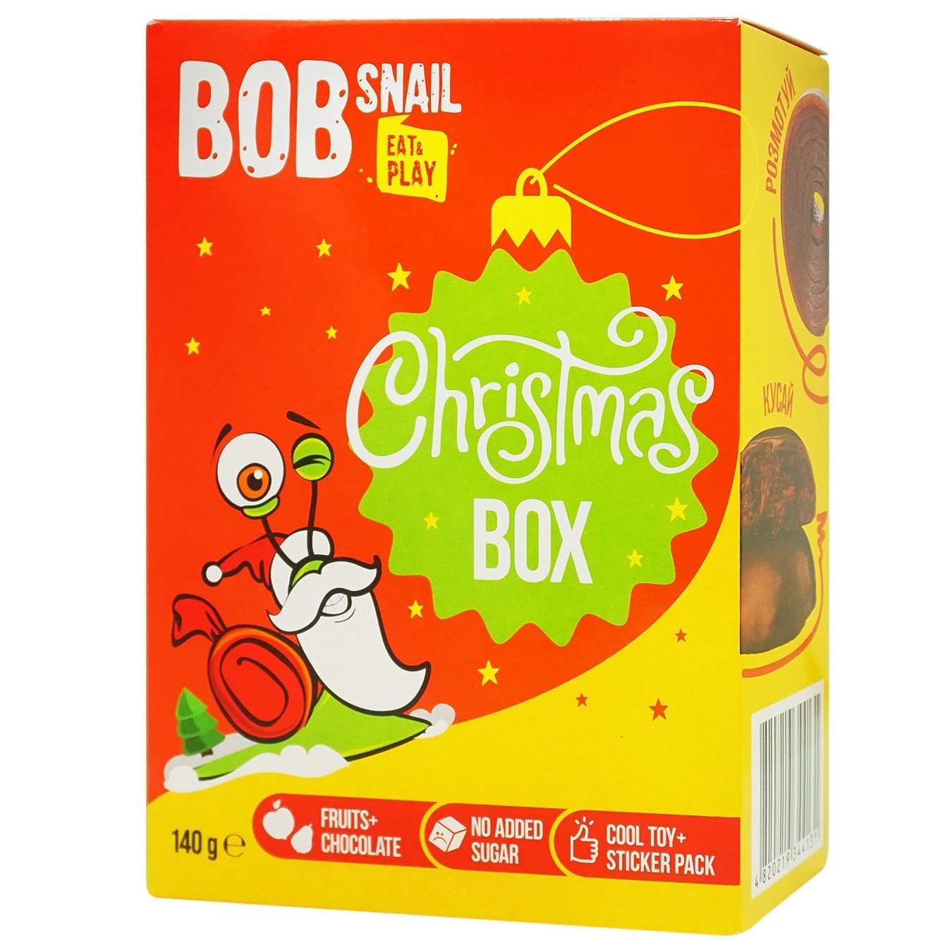 

Новогодний набор Bob Snail с игрушкой и стикерпаком 140г