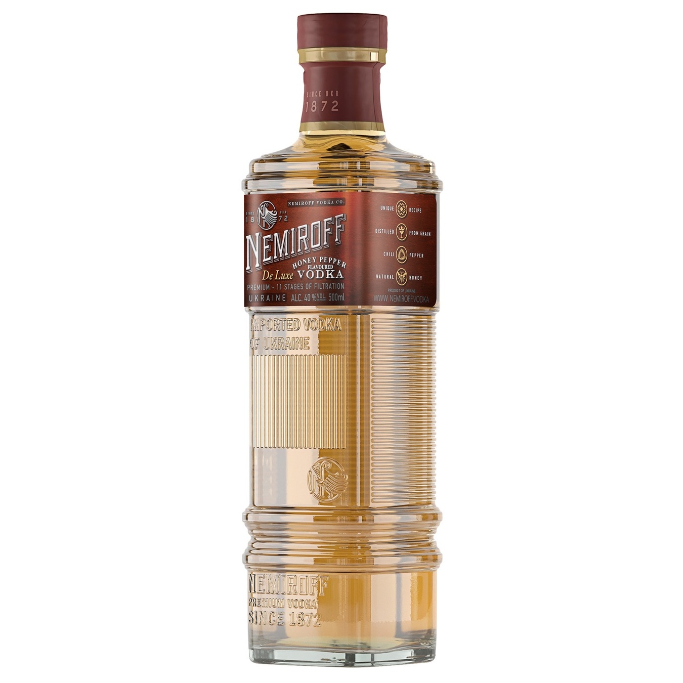 

Настойка Nemiroff De Luxe медовая с перцем 40% 0,5л