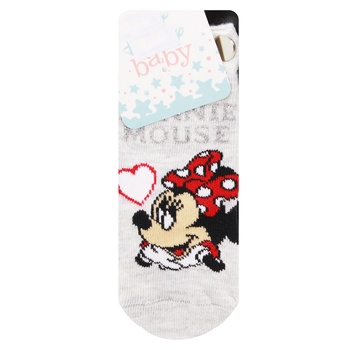 Disney Minnie Mouse Children's Socks 10-12cm Grey-Red - buy, prices for - photo 1