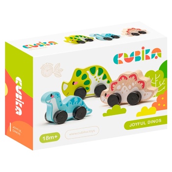 Игрушка Cubika Веселые динозавры деревянная - купить, цены на - фото 1