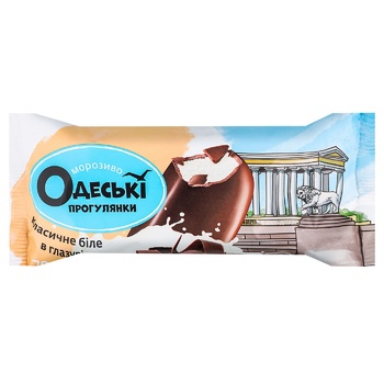 O'dessa Classic White Eskimo Ice Cream in Chocolate 70g - buy, prices for Tavria V - photo 1