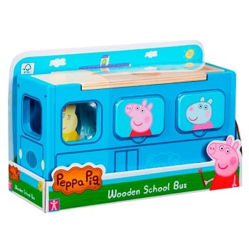 Ігровий набір Peppa Wooden Шкільний автобус Пепи - купити, ціни на КОСМОС - фото 1