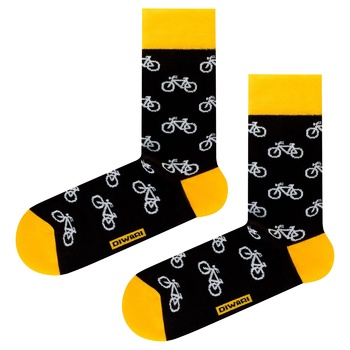 Diwari Happy Men's Socks s.27 Black-Yellow - buy, prices for - photo 1