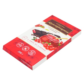 Kommunarka Dark Chocolate with Cranberry Puree 200g - buy, prices for - photo 2