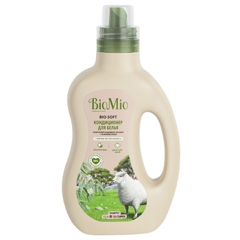 BioMio BIO-SOFT Ecological Hypoallergenic Concentrateв With Eucalyptus Essential Oil And Cotton Extract Linen Conditioner 33 Washes 1l - buy, prices for Vostorg - photo 1