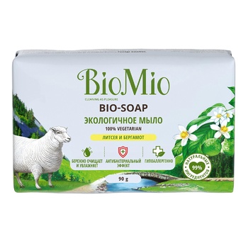 Мило BioMio Литсея та бергамот туалетне 90г - купити, ціни на КОСМОС - фото 1