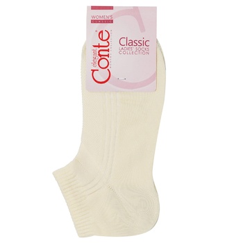 Conte Classic Cotton Cream Women's Socks 25s - buy, prices for COSMOS - photo 1