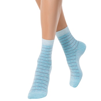 Conte Elegant Comfort Women's Socks s.25 Light Turquoise - buy, prices for COSMOS - photo 3