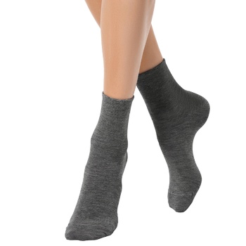 Conte Elegant Comfort Viscose Dark Gray Women's Socks 25s - buy, prices for ULTRAMARKET - photo 3