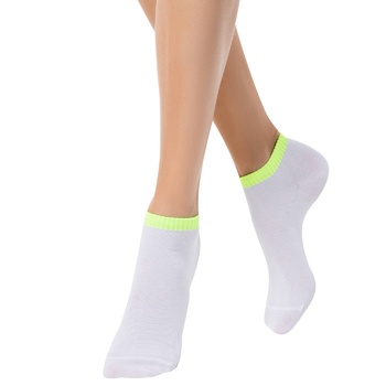 Conte Elegant Classic Cotton White-Green Women's Socks 23s - buy, prices for MegaMarket - photo 3